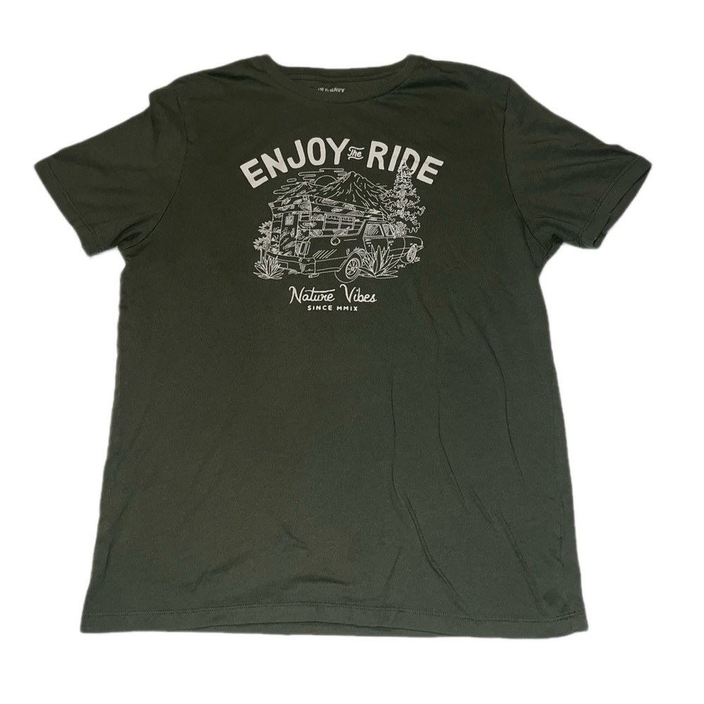Old Navy Forest Green Graphic Tee Mens Medium